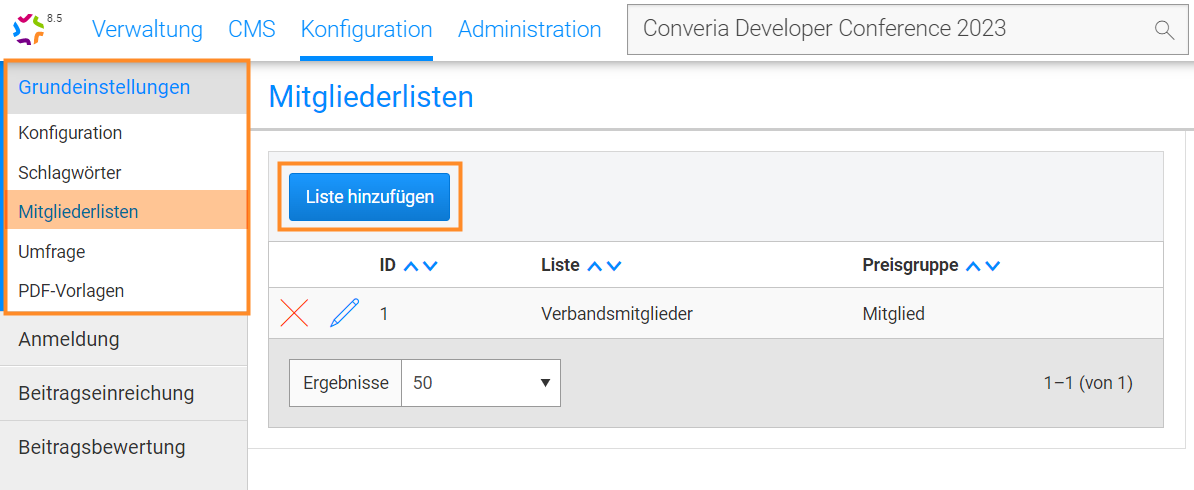 Abb. 3: Liste hinzufügen