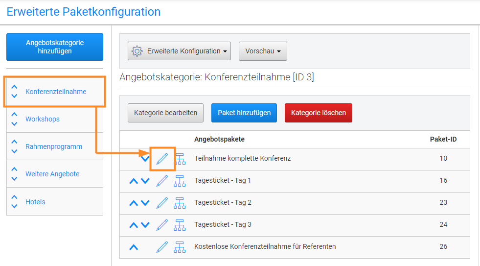 Abb. 4: Erweiterte Paketkonfiguration