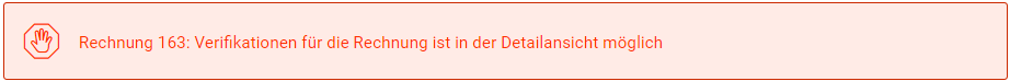 Abb. 4: Hinweis bei Massenaktion bei EU-Rechnungen