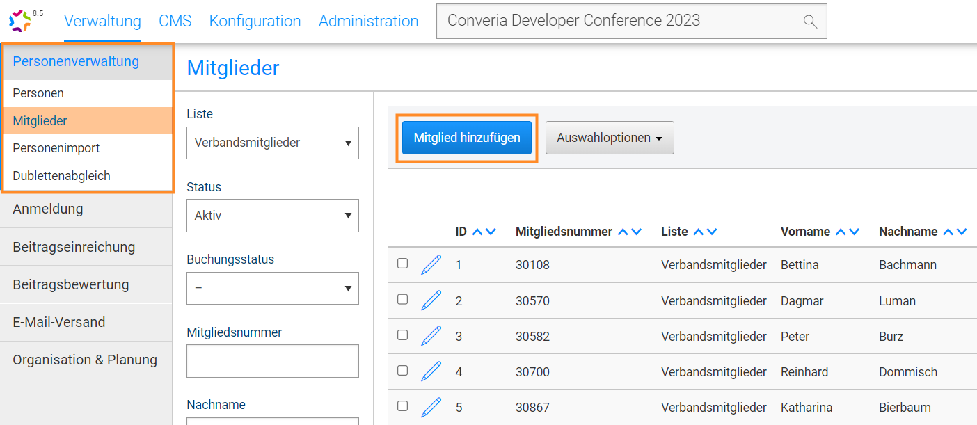 Abb. 2: Mitglied hinzufügen